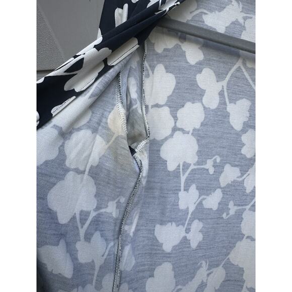 DVF Diane von Furstenberg AMELIA Floral Stripe Wrap Dress Sz 8 FLAWS Preppy Silk - Picture 12 of 14